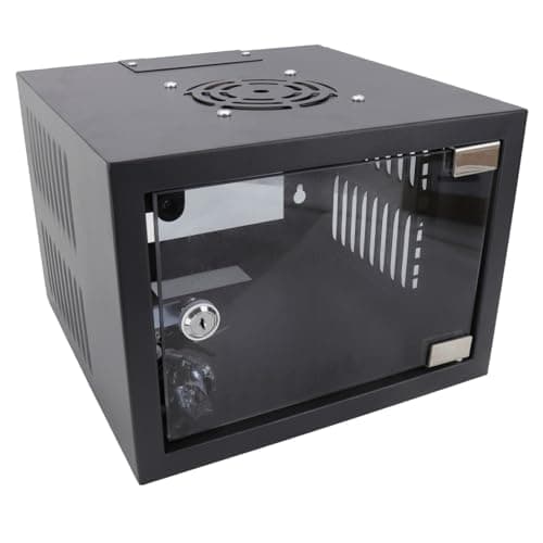 Image of Wall Mounted Data Cabinet Small 10 inch SOHO Networking Small 4U 300mm Black