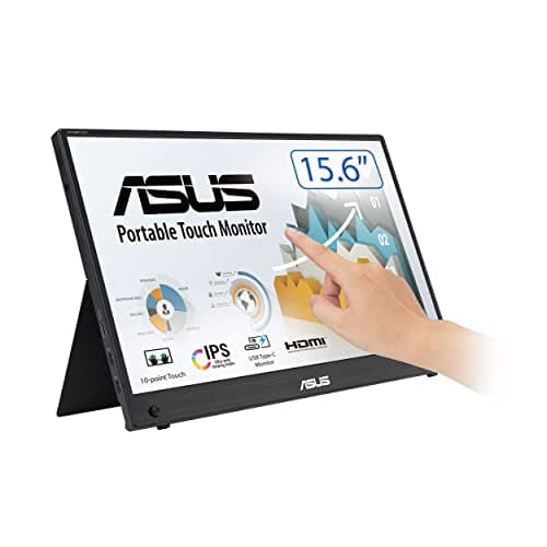 Image of ASUS ZenScreen Touch Portable Gaming Monitor 15.6" 1080P FHD (MB16AHT) - IPS USB-C & HDMI, 10-point Touch w/Kickstand Built-in External For Laptop PC Phone Switch