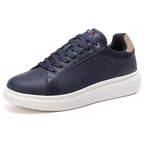 Image of ANALEAF Mens Casual Trainers Lace-Up Sneaker Dress Shoes Blue