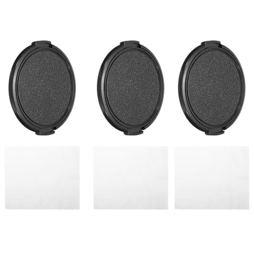 Image of PATIKIL 67mm Lens Cap, 3 Pack Sides Pinch Snap Camera Lens Cover for Front Lens with Cloth, Suitable for 67mm Thread Universal DSLR Lenses for Nikon, for Fujifilm, for Pentax, for Leica