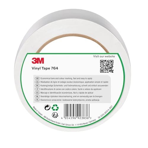 Image of 3M General Purpose Vinyl Tape 764i, 50 mm x 33 m, White