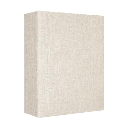 Image of Vienrose Linen Photo Album 6x4 100 Pockets Photobooks Beige Page Large Capacity Picture Albums for Valentine Family Wedding Christmas Birthday