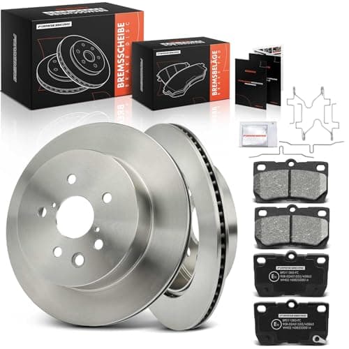 Image of Frankberg Brake Kit incl. 2x Brake Disc + 4x Brake Pad Rear Compatible with IS II E2 GS S19 IS C GSE2 Replace# 0446622190,0446653010