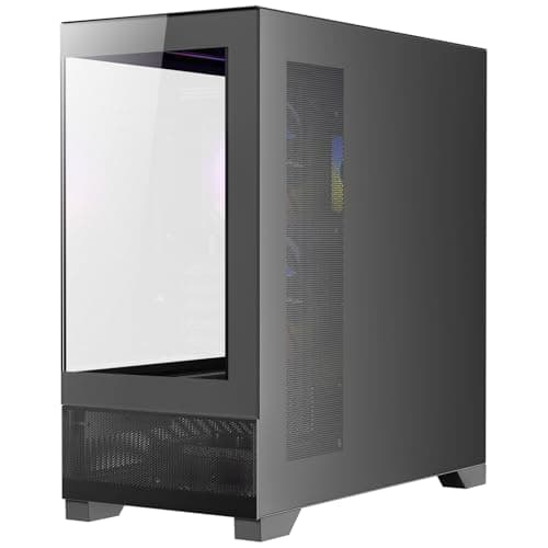 Image of ANTEC CX500M Micro-ATX Tower Gaming Case - Black - 3 x ARGB Fans / Glass Side
