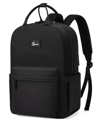 Image of LOVEVOOK Backpack Womens, 15.6 inch Laptop Rucksack for Ladies, Waterproof School Bags for Girls, Fashion Hand Luggage Travel Backpack, Casual Daypacks for Work Business College Uni Teacher, Black
