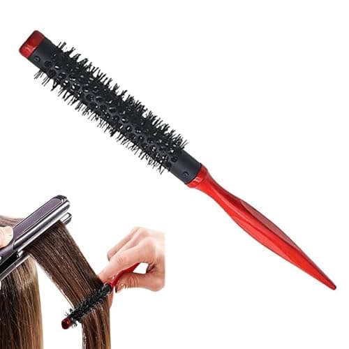 Image of Anti Static Small Round Hair Brush, Compact Anti-Static Round Hair Brush for Women - Mini Universal Blow Dry Brush, Portable, Perfect for Styling & Travel"