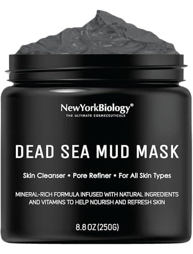 Image of New York Biology Dead Sea Mud Mask for Face and Body | Spa Quality Pore Refiner for Oily Skin | Natural Skincare for Women & Men | Tighten Skin for A Healthier Complexion | 250 g