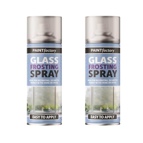 Image of PNJB Glass Window Frosting Spray Paint, Direct-to-Glass Frosting Paint, Window Door Security, Versatile, Privacy & Decor, Translucent Frosted Effect 400ml, (2PCS)