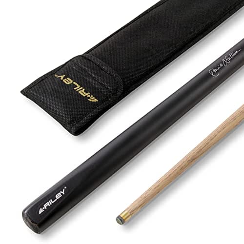 Image of Funky Chalk Riley Ronnie O'Sullivan Limited Edition MIDNIGHT ROCKET 48 Inch 2 Piece Centre Joint Junior Kids Snooker Pool Cue and Soft Case Set - 9.5mm Tip