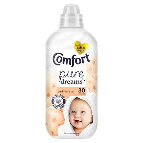 Image of Comfort Pure Dreams Cashmere Soft Fabric Conditioner Dermatologist-Recommended Gentle Next to Sensitive Skin 30 washes (900 ml)