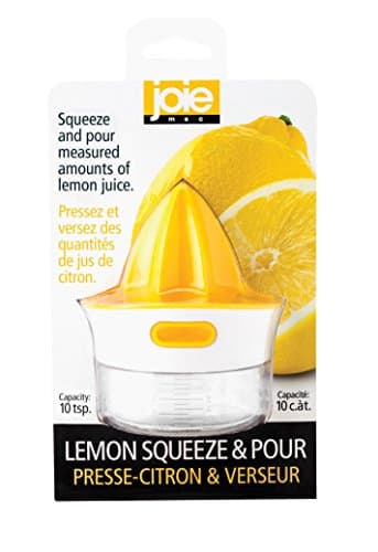 Image of Joie Citrus Juicer with Built-In Strainer, Manual Lemon and Lime Squeezer, Yellow