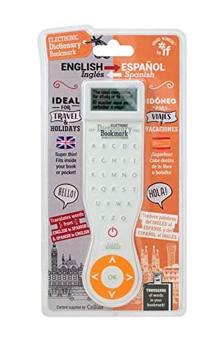 Image of IF Electronic Dictionary Bookmark-Spanish-English, White/Orange