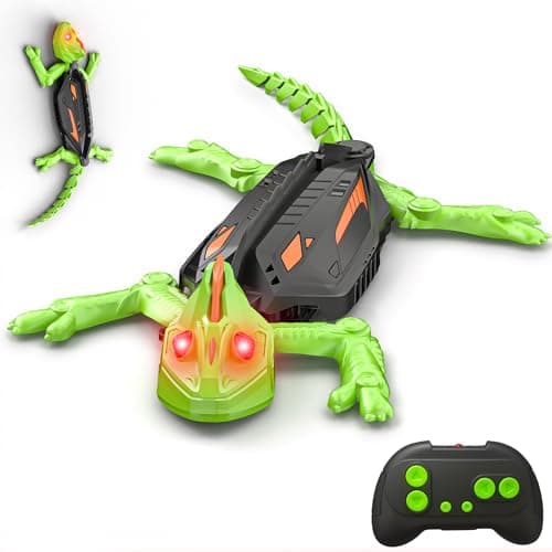 Image of Kssvzz Wall Crawler Gecko with LED Eyes, 360° Rotation RC Robot Lizard for Kids, Climbs up Walls Climbing Chameleon for Prank Toys & Games, Birthday Xmas Gifts Presents Toys for Boys Age 3 4 5 6 7 8+