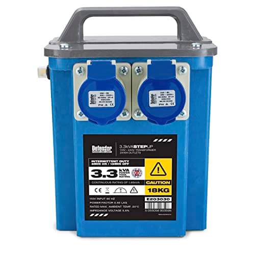 Image of Defender 3.3kVA Step Up Transformer 230V 3300W (E203030)