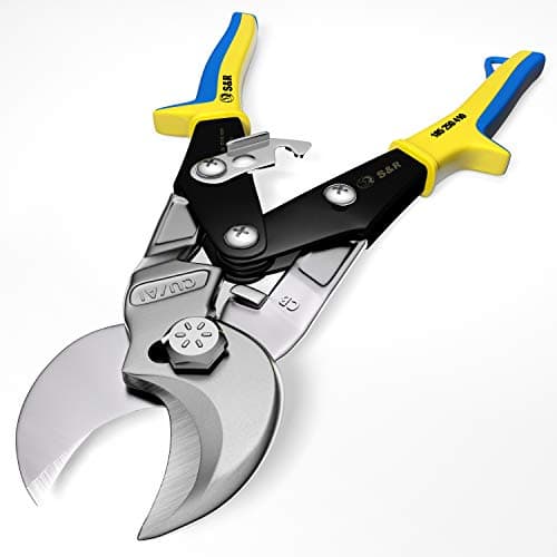 Image of S&R Cable Cutter 250 mm for Aluminum and Copper Cables. Powerful Double-Edged Scissors for Electric Cables