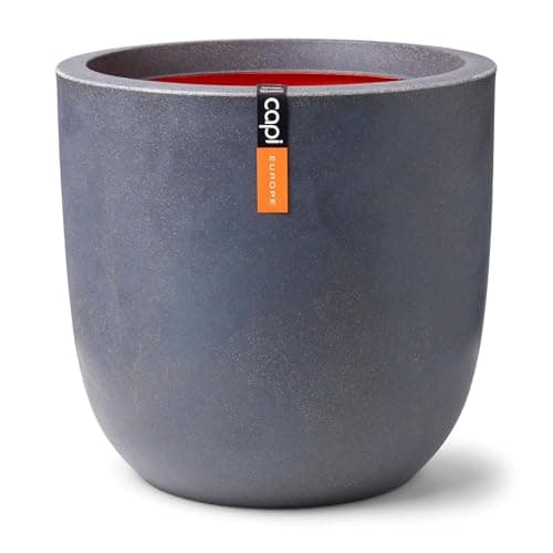 Image of CAPI EUROPE - Planter ball Smooth NL - 35x34 - Dark grey - Opening Ø29 - Pot for indoor and outdoor use - Shatterproof - 100% recyclable - KDG932