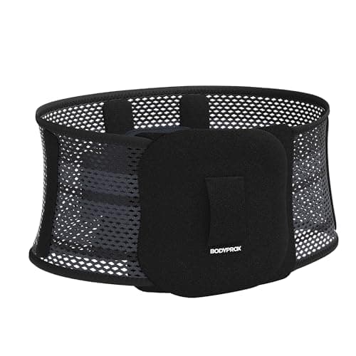 Image of Bodyprox Breathable Back Brace, Back Support Brace for Men and Women - Enhanced Lumbar Protection, Breathable Compression, for Sports & Daily Wear (XXL)