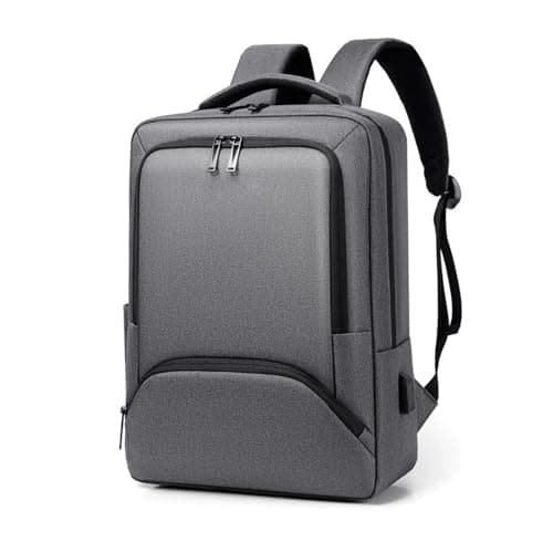 Image of FANDARE Business Backpack Men Laptop Rucksack Travel Large Daypacks fits 15.6 Inch Laptop with USB Charging Port College School Computer Bag School Bag Grey