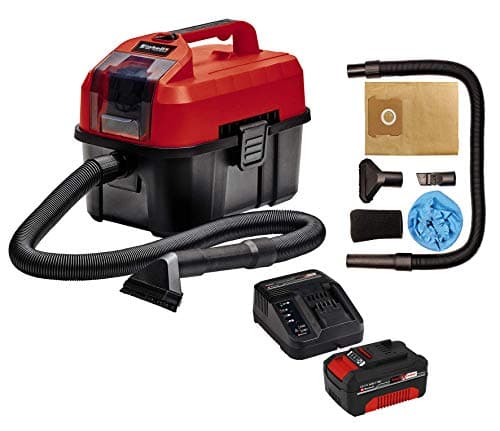 Image of Einhell Power X-Change 10L Cordless Wet And Dry Vacuum Cleaner With Battery And Charger - Powerful (90mbar) Cleaning Of Your Home, Car, Garage or Workshop - TC-VC 18/10 Li Wet Dry Vacuum Cleaner Kit