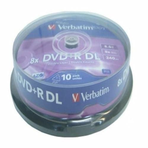 Image of Verbatim DVD+R, 8.5 GB, 8x Double Layer Spindle, Pack of 10