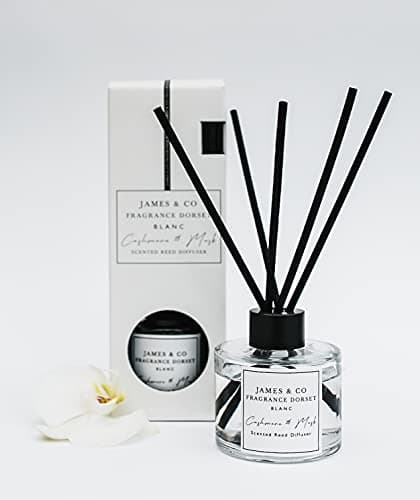 Image of James & Co Luxe Cashmere & Musk Blanc 100ml Home Fragrance Reed Diffuser Set