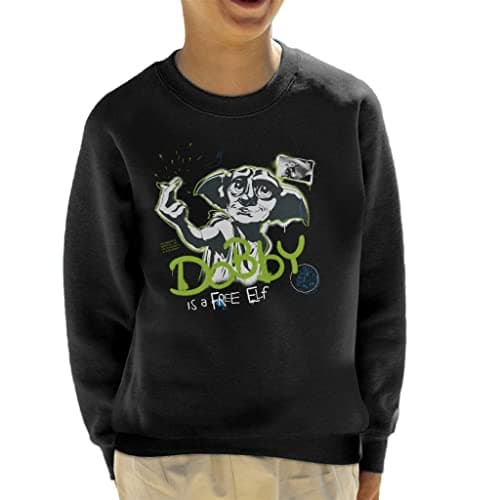 Image of All+Every Harry Potter Dobby is A Free Elf Kid's Sweatshirt Black
