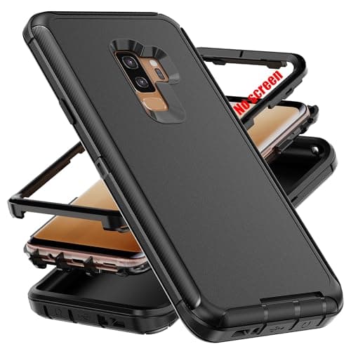 Image of AYMECL for S9 Plus Case,[Military Grade] 3 in 1 Heavy Duty Full Body Shockproof Protection Phone Case for Samsung Galaxy S9 Plus 6.2 inch,Black