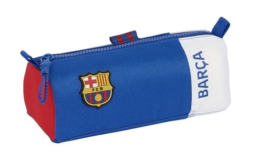 Image of SAFTA FC Barcelona 2nd Equipment Pencil Case with Zip and Compartment, Unisex, Blue, 21 x 7 x 8 cm