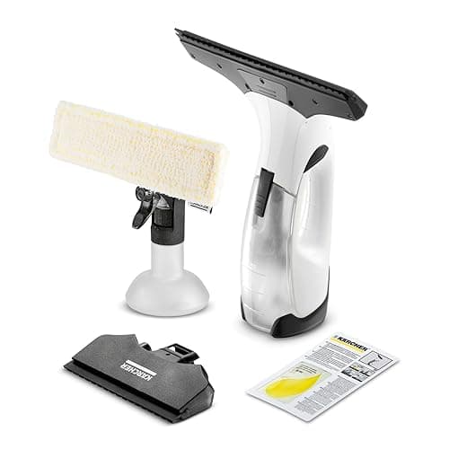 Image of Kärcher Window Vac WV 2 Plus N, Battery Running Time: 35 min, LED Display for Battery Status, 2 Suction Nozzles, Spray Bottle with Microfibre Cloth, 20 ml Window Cleaner Concentrate