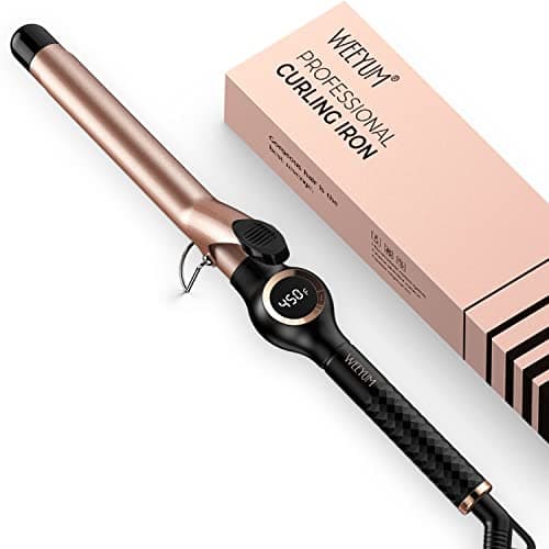 Image of Curling Tongs 25mm, Long Barrel Hair Curler for Hair, Ceramic Tourmaline Hair Curling Iron Dual Voltage