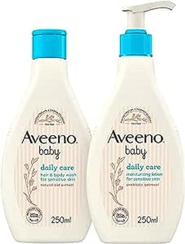 Image of AVEENO Baby Daily Care Moisturising Lotion 250 ml & AVEENO Baby Daily Care Hair & Body Wash 250 ml