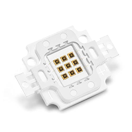 Image of CHANZON High Power Led Chip 10W Infrared (IR 940nm / Input 900mA / DC 4V - 5V / 10 Watt) SMD COB Light Emitter Diode Components 10 W Night Vision Bulb Lamp Beads for DIY Lighting/CCTV Cameras