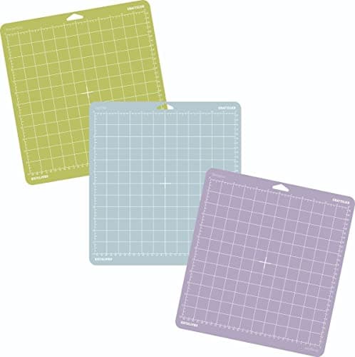 Image of Craftelier - Set of 3 Reusable Cutting Mats with Standard, Lightweight and Strong Adhesions | Compatible with Cricut Machines | Size 30.5 x 30.5 cm (12" x 12") - Green, Purple or Blue