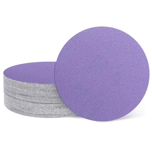 Image of sourcing map 20 Pcs 75mm (3 Inch) Sanding Disc 180 Grit Hook and Loop Sandpaper Random Orbital Sander Pads for Woodworking Automotive Metal Polishing, Purple