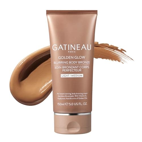 Image of GATINEAU Golden Glow Blurring Body Bronze - 150ml, Instant Sun-Kissed Tan, Skin Perfecting, Streak-Free & Transfer Resistant, Vitamin E, Hyaluronic Acid & Tri-Oil Complex, Light/Medium
