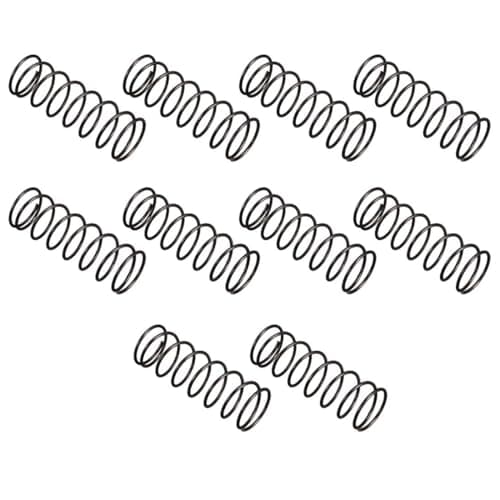 Image of TA-VIGOR 10Pcs Compressed Spring, 16mm OD, 1.2mm Wire Size, 50mm Free Length, Spring Steel Construction Extended Mechanical Compression Springs for Home Repairs, DIY Projects