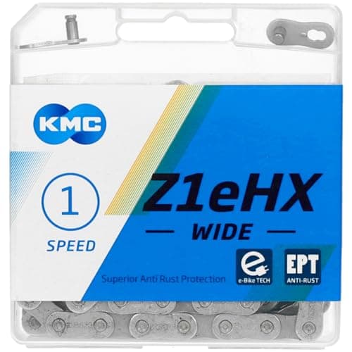 Image of KMC Z1eHX Wide EPT Single Speed Chain, Dark Silver, 112 Link