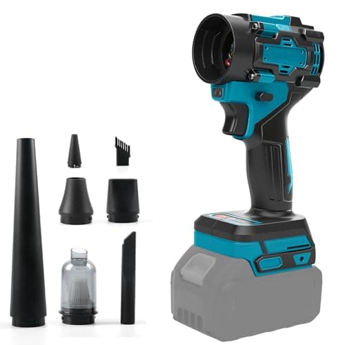 Image of Cordless Blower and Handheld Vacuum 2 in 1 Compatible with Makita 18V Battery (NO Battery), 150W Brushless Compressed Air Duster, Portable Vacuum with 5 Nozzles for Car, Home, Office, Kitchen