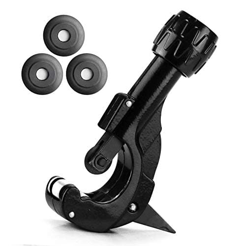 Image of Pipe Cutter Tube Cutter Adjustable 1/8"-1-3/8" (3-35mm) Tubing Cutter, Copper Pipe Cutter, Plumbing Pipe Cutting Tool with 3pcs Spare Wheels for PVC/Metal Tube
