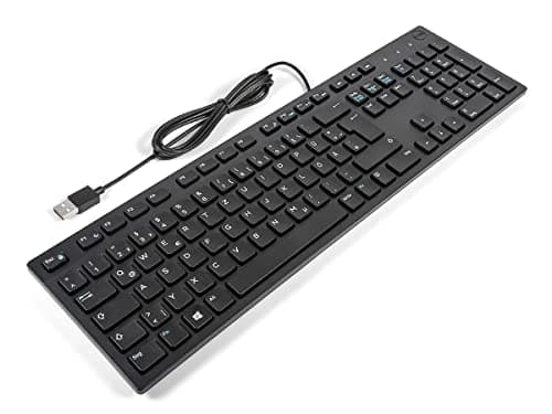 Image of Dell KB216 GERMAN Slim Office Multimedia Keyboard BLACK (Renewed)