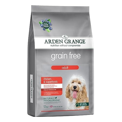 Image of Arden Grange Grain Free Adult Chicken & Superfoods Dry Dog Food 12 kg - 43% Chicken with Sweet Potato - Hypoallergenic Recipe with Prebiotics, Joint Support and Omega Oils - Made in England