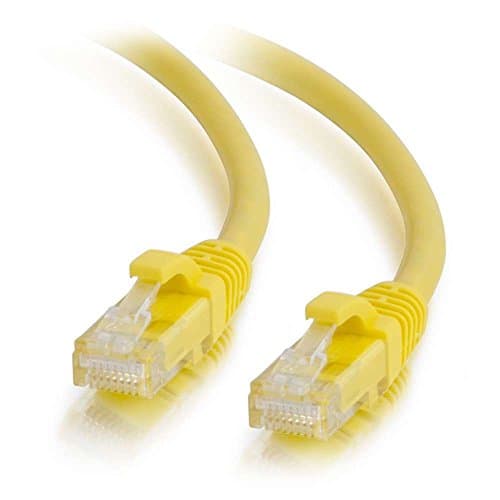Image of C2G 27196 Cat6 Cable - Snagless Unshielded Ethernet Network Patch Cable, Yellow (50 Feet, 15.24 Meters)