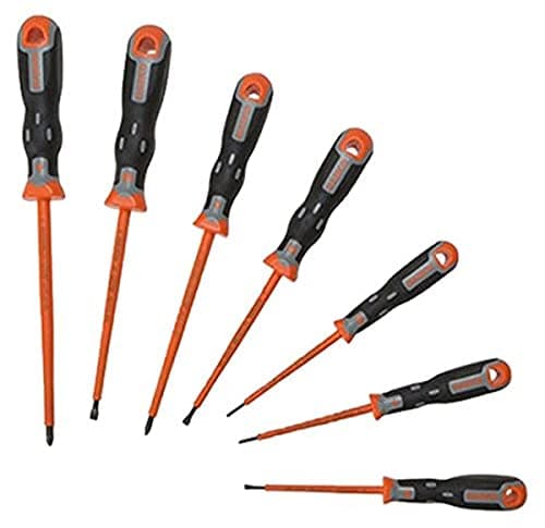 Image of Bahco 202.032 Tekno+ VDE Insulated Safety Screwdriver Set, 7 Pieces