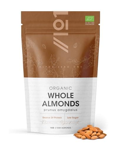 Image of Organic Raw Whole Almonds 1kg - 100% Pure Spanish Raw Almonds - By Alpha01