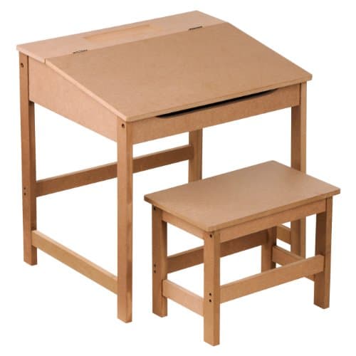 Image of Premier Housewares Children's Desk and Stool Set - Natural