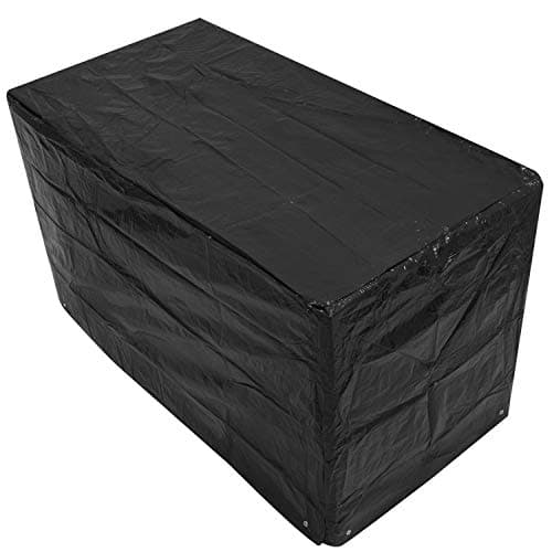 Image of Woodside Black Small Bistro Outdoor Garden Patio Furniture Set Cover 1.52m x 0.82m x 0.92m/5ft x 2.7ft x 3ft