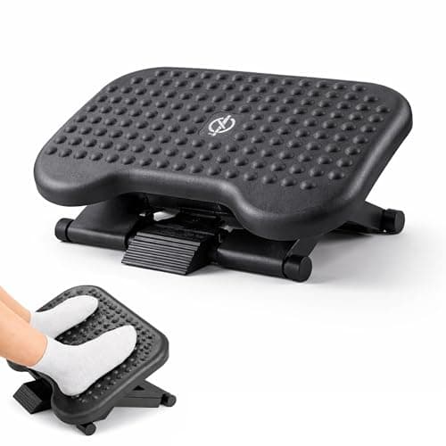 Image of Adjustable Footrest Under Desk – Ergonomic Office Foot Rest with Massage Surface – Anti Slip Foot Stool for Home & Office – Improves Posture & Reduces Leg Fatigue