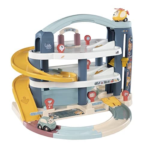 Image of Smoby Large Garage, 3 Levels, Car and Helicopter Included, from 18 Months
