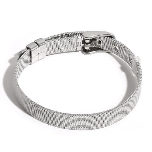 Image of SIMPLÍ BASIC Stainless Steel Watch Style Bracelet (Silver)