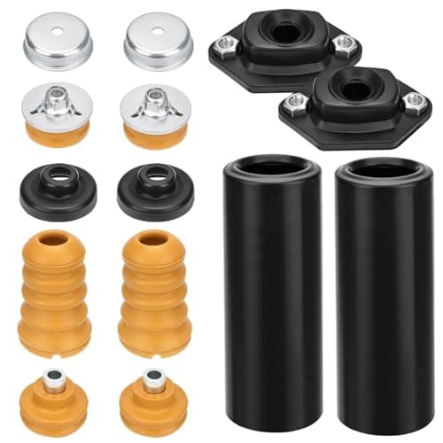 Image of Rear Shock Absorber Mounts&Bump Stops Kit - Upper Lower Mounting Set with Grommets Compatible for X1, E81, E82, E84, E87, E88, E90, E91, E92, E93 Replacement for 33536767334 33526768544